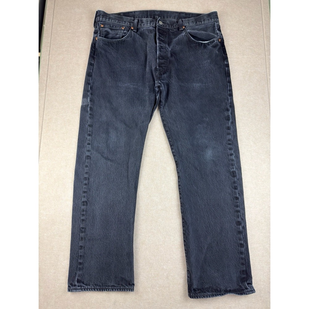 Levi's 501 Men's Jeans 38 Black Mid Rise Original Fit Straight Leg‎ Button Fly